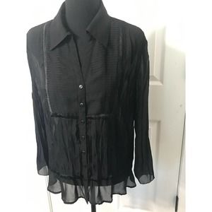 Notations Women's 3/4 sleeve button up Blouse, Size  XL